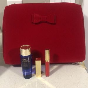 Estée Lauder Lipstick Lipgloss Eye Makeup Remover + Zip Up Bag